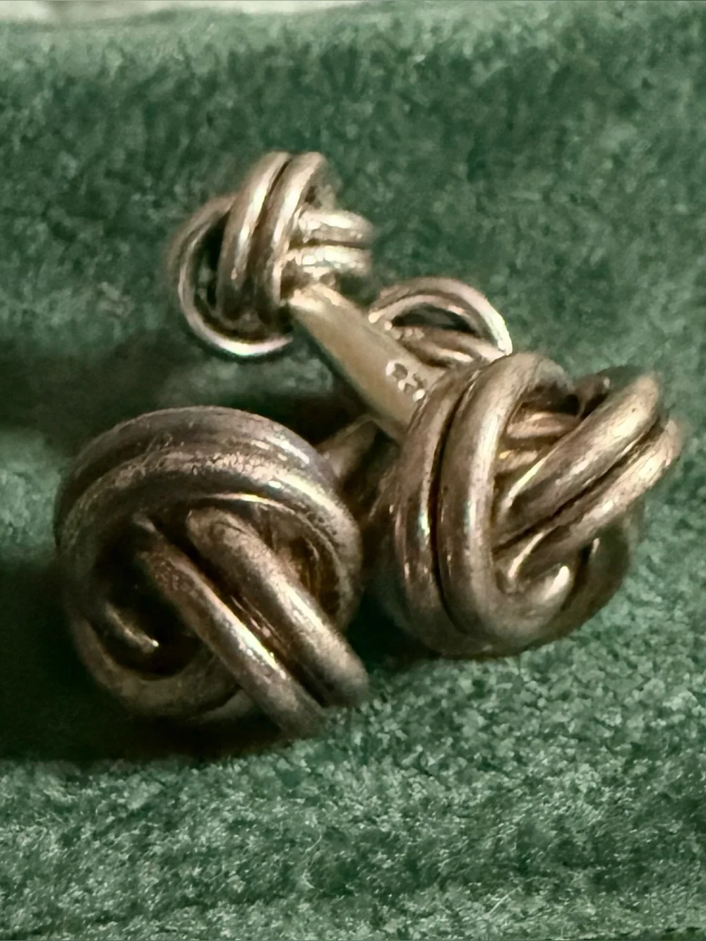 Sterling Silver Knot Cufflinks - Silver